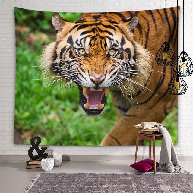 Tiger Lion Tapestry Kids Room Decoration Animal Wall Art Decoration Tapestry Living Room Bedroom Dorm Room Home Decor