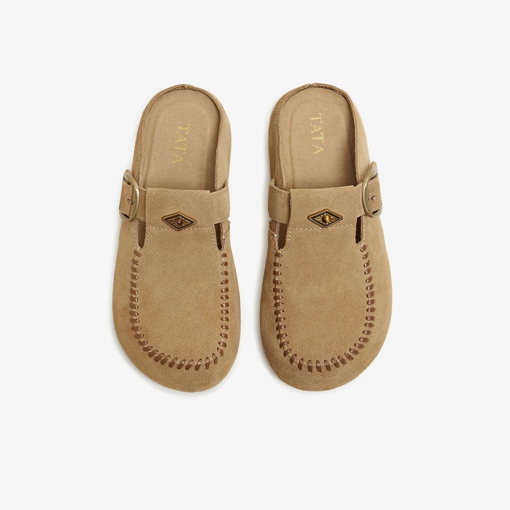 TATA/He She 2026 Spring Shopping Mall Same Style Boken Shoes Women's Fashion Versatile Shoes