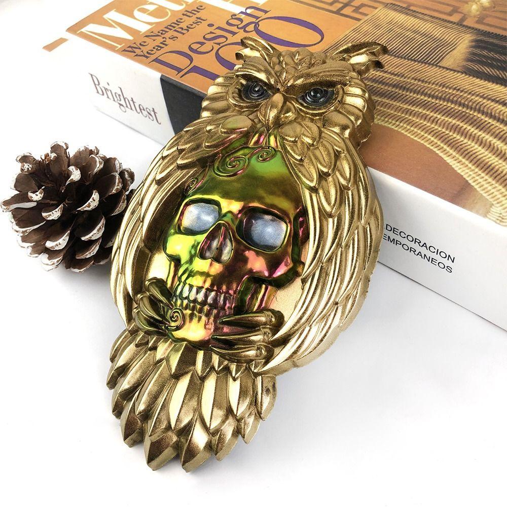 Сделай сам форма черепа совы настольное украшение литье смолы новая хрустальная силиконовая форма Хэллоуин