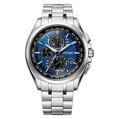 [Citizen] AT8040-57L Eco-Drive Радиоуправляемые часы Серебристый/Синий