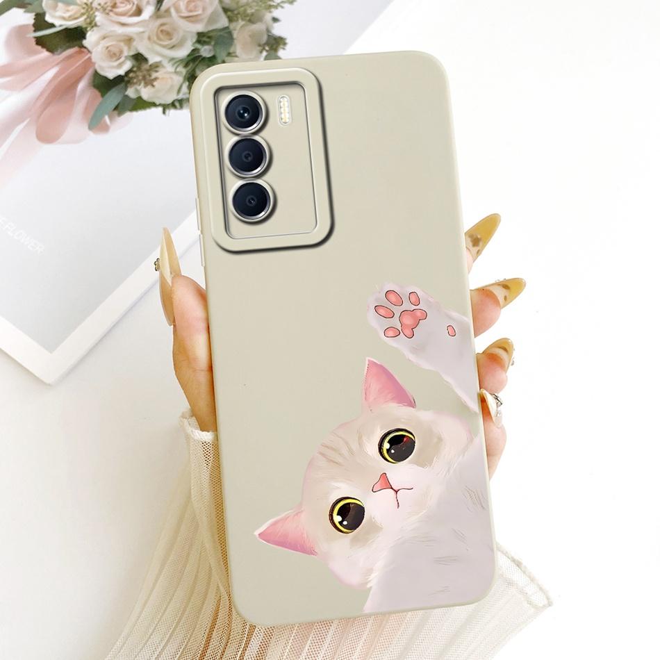 Для Infinix Zero 5G 2023 X6815C X6815D Милый Кот Цветок Мультяшный Чехол для Телефона Для Infinix Zero 5G (2023) Мягкие силиконовые бамперы
