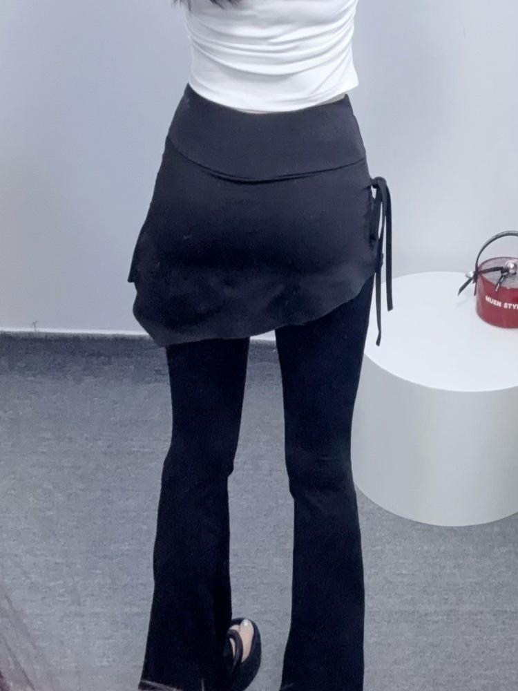 Женские брюки для йоги с высокой талией два в одном микро клеш, защита от просвечивания, для пилатеса, для похудения, спортивная верхняя одежда