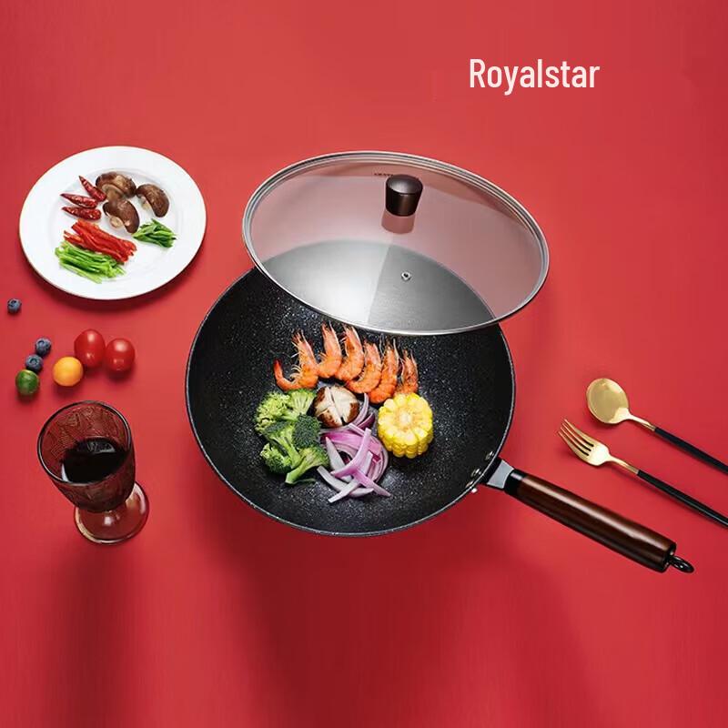 Royalstar 32 см Вок с антипригарным покрытием из маifanского камня