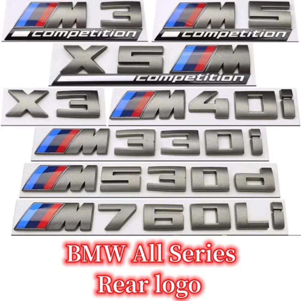 Или BMW Thunder Edition M1 M2 M3 M4 M5 M6 M7 X1 X3 X4 X5 X6 X7 Наклейка на багажник автомобиля Стальной Серый COMPETITION Полоса Подчеркнутый Эмблема f XN9