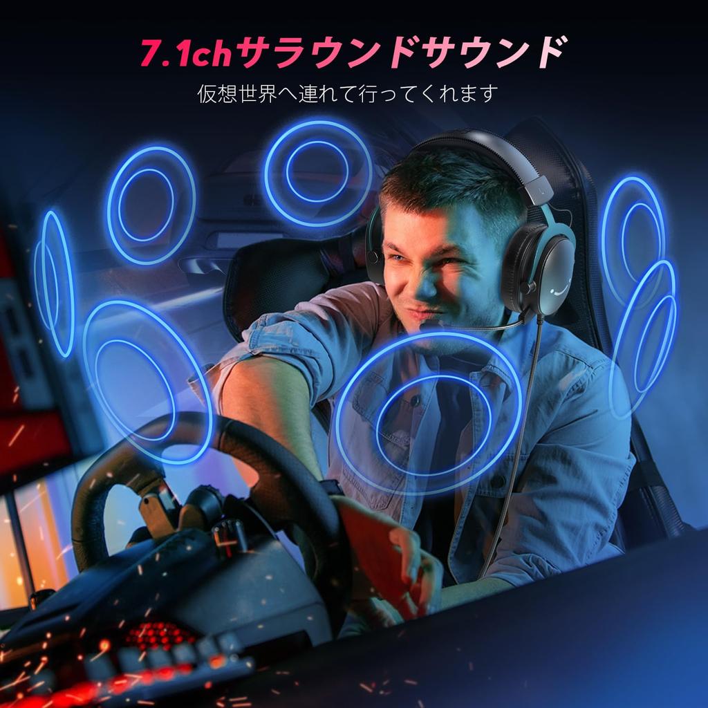 FIFINE Gaming Surround 50 мм съемная всенаправленная совместимая с регулируемой закрытой игровой гарнитурой Live Black AmpliGame H9, звук 7.1, проводная,