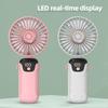 Portable Handheld Small Fan Multifunctional Folding Mini Cute Hanging Neck Small Fan Student Dormitory With Display Screen