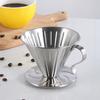 Coffee Dripper V Shaped Slow Drip with Handle 304 Stainless Steel Pour Over Filter Cup for Home