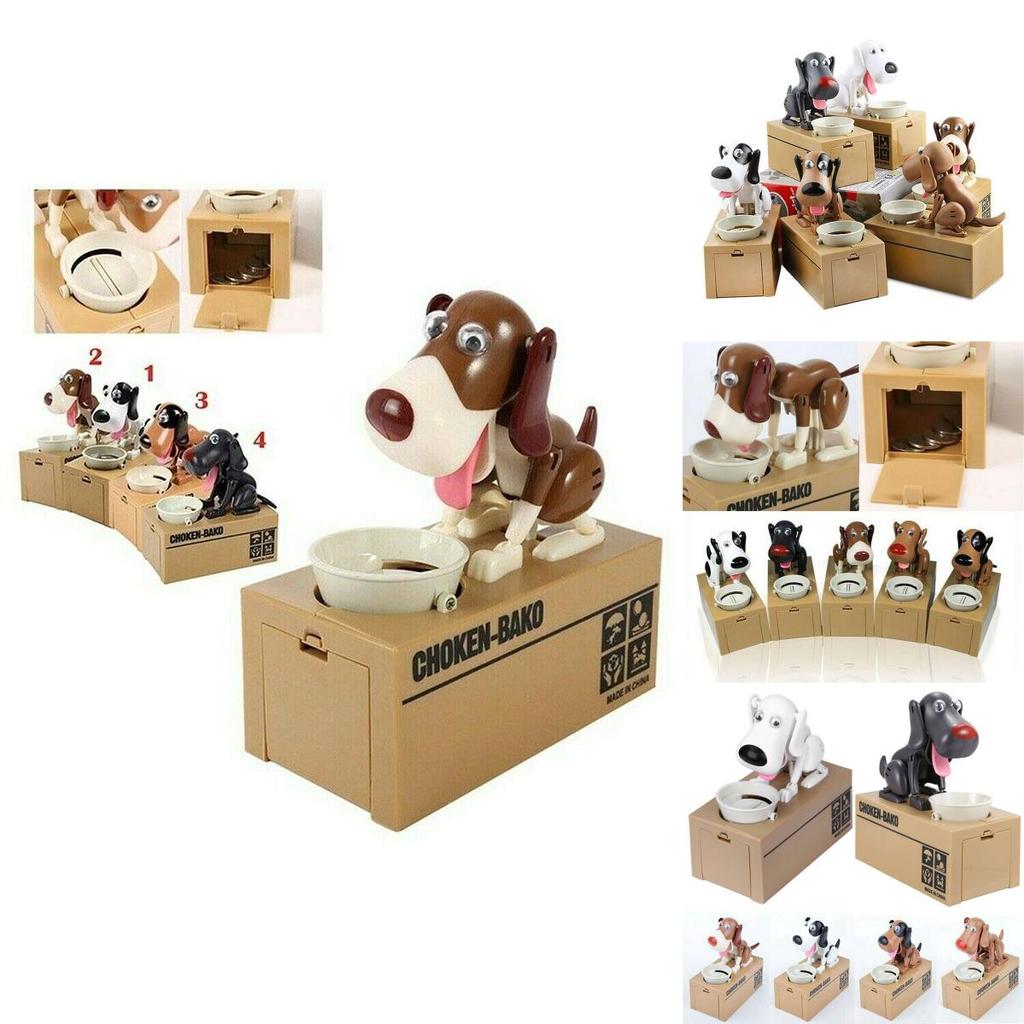 Очаровательная копилка в виде щенка с забавным автоматическим действием поедания для детей