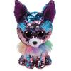25cm Big Eyes Sequin Chihuahua Dog Yappy Stuffed Plush Toy Cute Animal Doll Children Christmas New Year Gifts