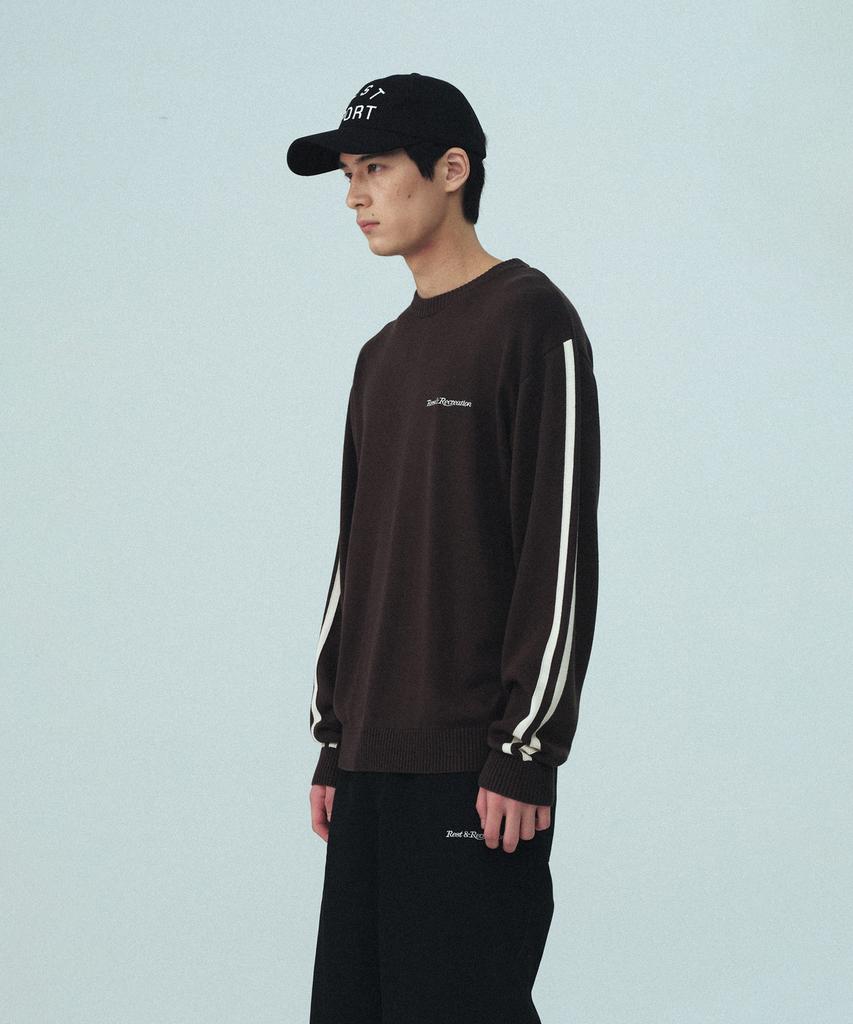 REST&RECREATION Coloration Crew Neck Knit - Brown