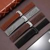 Watch Strap TAG HEUER Belt Watch Band Leather Original D Buckle TAG HEUER Aquaracer Series TAG HEUER Carrera Monaco Series Compatible Replacement Belt
