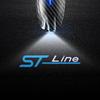 2 шт. USB-перезаряжаемые светодиодные лампы-проекторы с логотипом ST Line для дверей автомобиля, приветственные огни RDC2 для Ford Mondeo Kuga Focus Fiesta