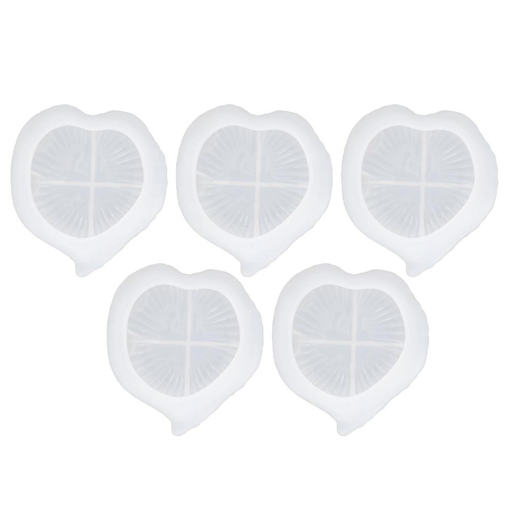 5pcs Non-Stick Resin Casting Mould Leaf Leaf Shaped Dish Mould Silicone Mould  Jewelry Making