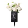 Outdoor Cemetery Grave Metal Memorial Flower Stand With Marker Floral Decorations For  Garden