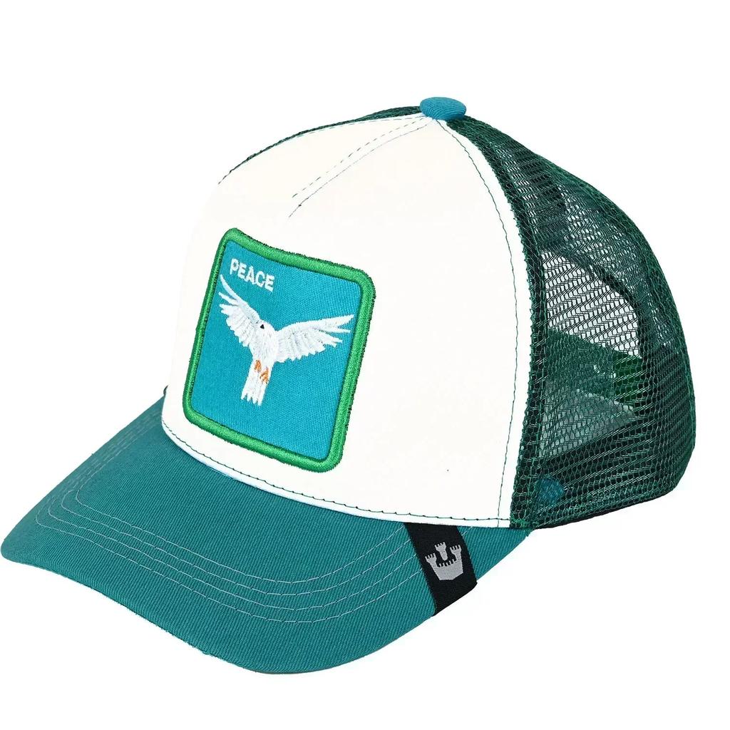 Бейсбольные кепки для мужчин и женщин Snapback в стиле хип-хоп с модной вышивкой животных, летние дышащие сетчатые кепки для дальнобойщиков, уличная одежда Bone