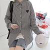 Синие полосатые рубашки для пар 2022 года: Мужская вертикальная сине-белая кофта с длинным рукавом, уникальный женский дизайн
