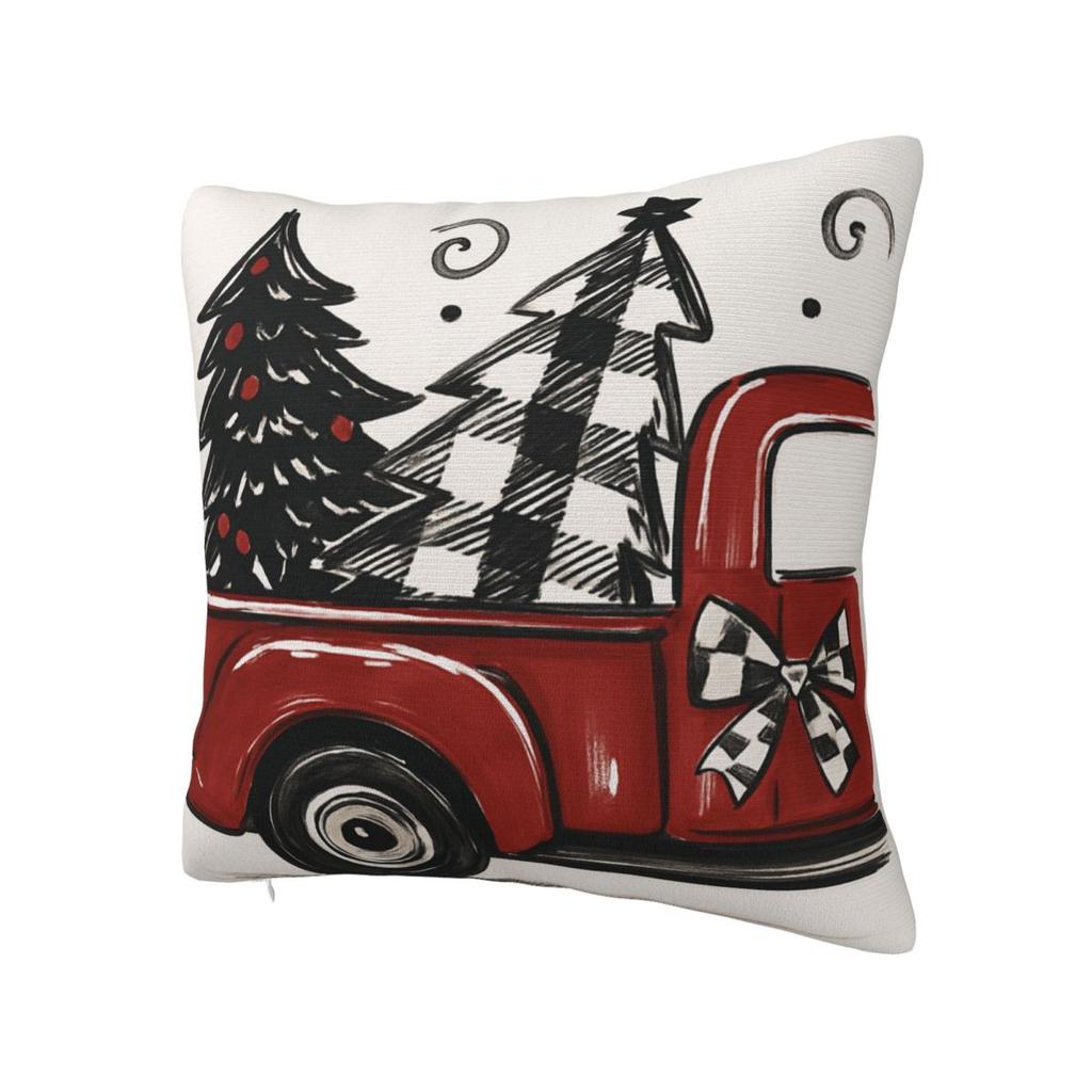Chrismas Snowflake Letter Print Pillow Case Vintage Pillow Cover Soft Printed Cushion Cover Pillowcases For Sofa Home Decoration