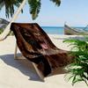 Abysinnia Cat Print Beach Towel, Large Soft Quick Dry Towel for Beach Camping Swimming