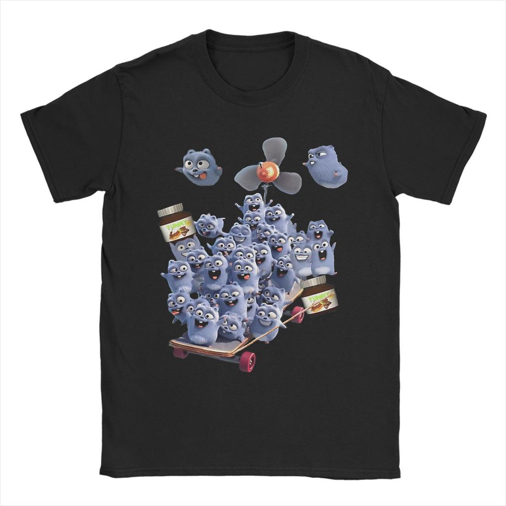 Футболка Grizzly and Lemmings Мужская Хлопковые Топы Новинка Мультяшная Круглый вырез Короткий рукав