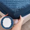 Waterproof Quilted Fitted Sheet Soft Solid Color Mattress Cover for All Seasons Non Slip Mat with Elastic Band