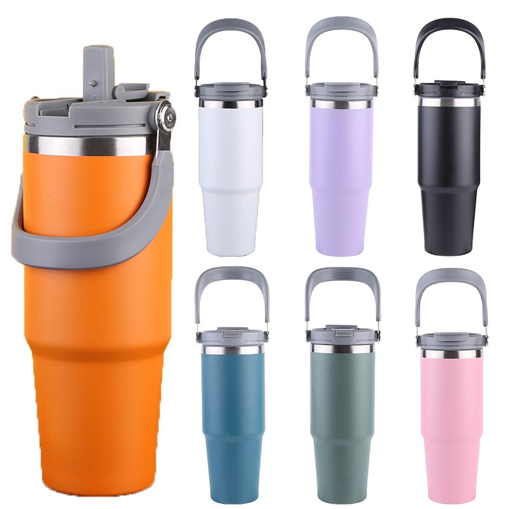 Stainless Steel Vacuum Flask Insulated Water Bottle Travel Cup Sports Water Bottle with Handle Outdoor Camping Insulation Cup