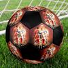 1PC Cristiano Ronaldo Raw size 5 soccer ball PrahaIndoor Soccer Ball Colorful All Ages Machine Stitched PVC Competition Ready Durable High-Bounce