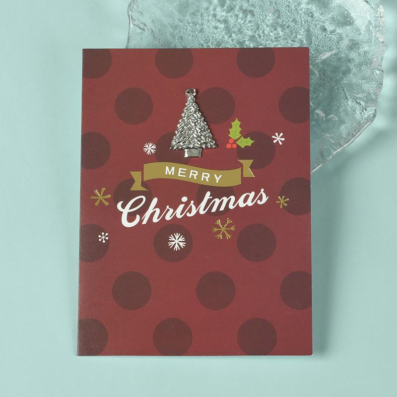 Christmas Greeting Card Creative Folding Gratitude Blessing Message Small Card Children's Birthday Invitation 6 In 1 Sets YNH-2202