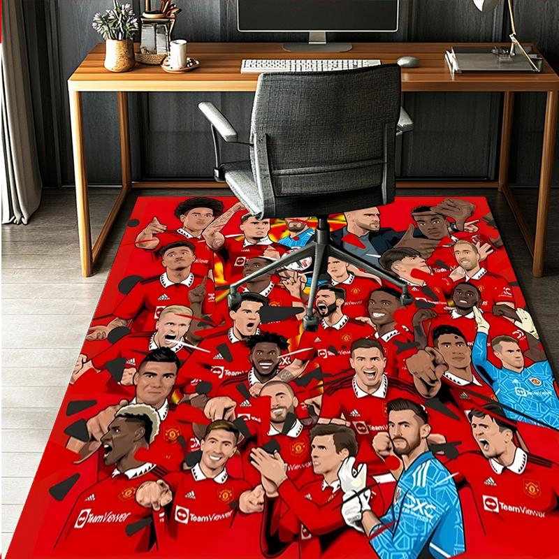 Football team Pattern Rug, Indoor/Outdoor Mat, for Picnic, Gameroom, Bedroom, Office, Living Room, Home Decor Carpet, Birthday Gift