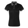 Club Comfortable Soft Skin-Friendly Short Sleeve Polo Shirt Women Tops Black DW8688