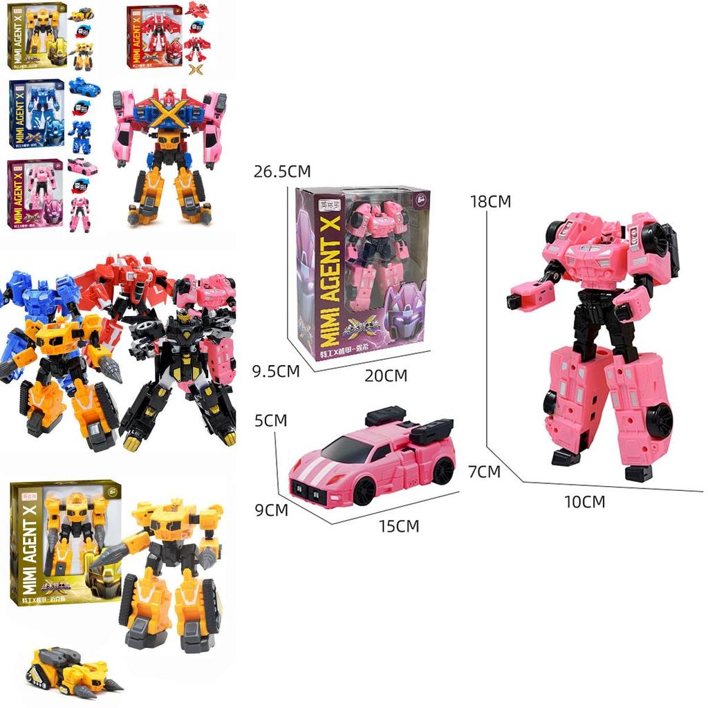 Минифорс Икс Люсибот Красочный 4 в 1 Трансформер Машина Робот Игрушка для Детей