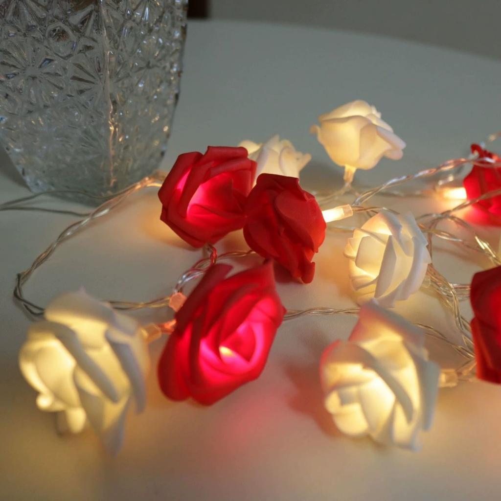 3 м гирлянда из 20 светодиодных лампочек в виде цветочной феи, гирлянда из роз на День святого Валентина для вечеринки, свадьбы, Дня матери, дня рождения, Рождества