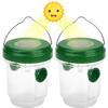 Set of 2 Solar Insect Traps with Solar LED Light, Hanging Bee Trap, Wasp Trap, Live Wasp Trap