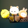 USB Night Light LED Cute Cartoon Voice Control Night Lamp Bear Kitten forBaby Kid Bedroom Eye Protection Decoration Bedside Lamp