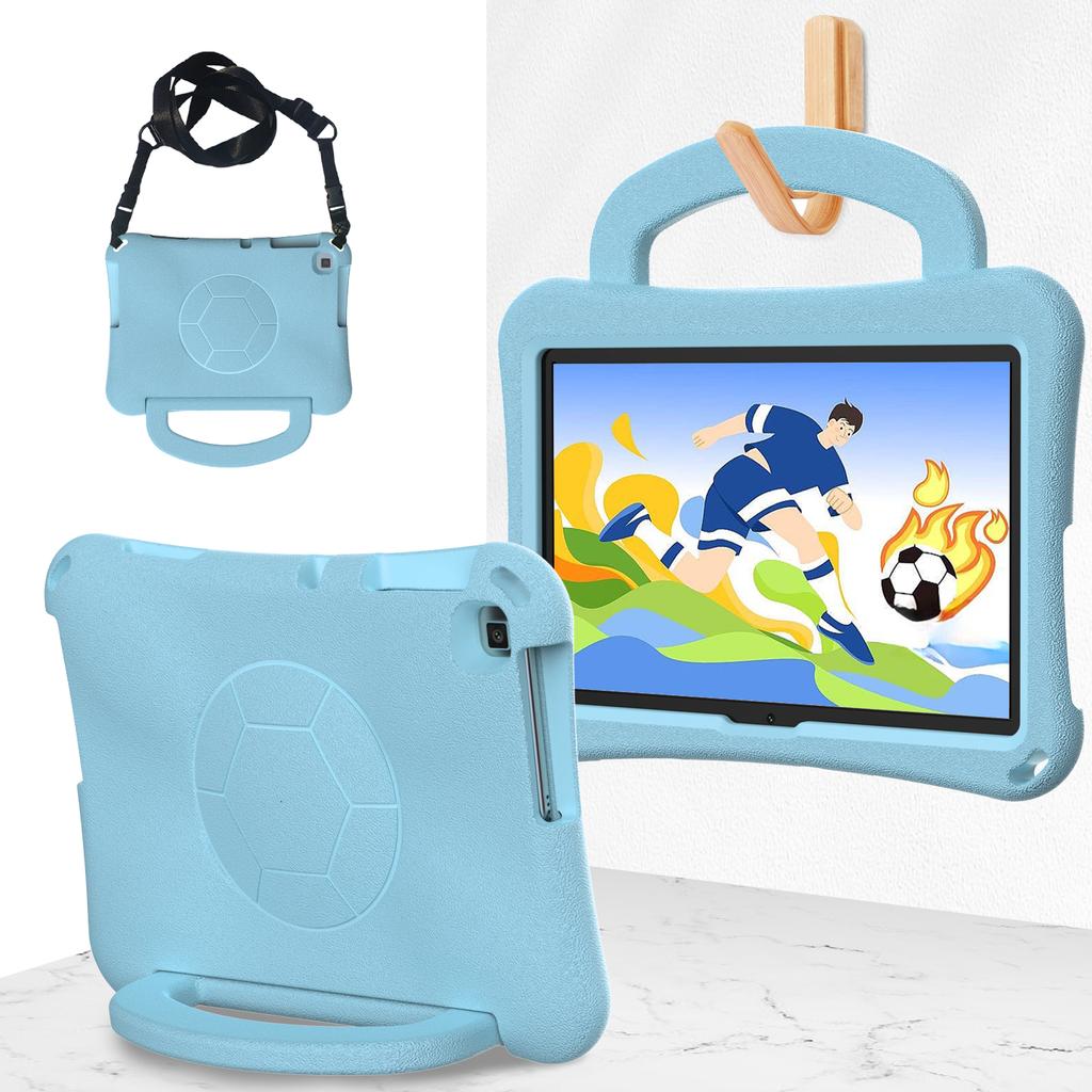 Kids Case for Tab M10 3rd Gen TB328FU TB328XU 10.1 inch EVA Soft Football Netting Style Cover with Shoulder Strap