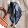 Silk Wool Double-Sided Heterochrome Ethnic Style Retro 70 Velvet Small Square Scarf Silk Scarf Women'S Warm Shawl Light Luxury Scarf Scarf