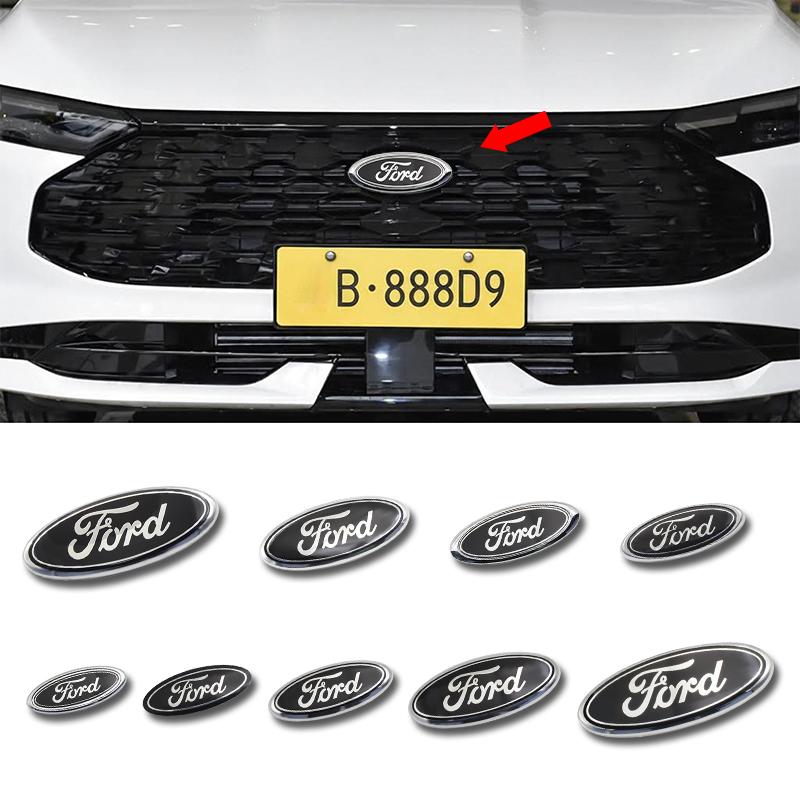 TQ013-Car Front Hood Emblem Stickers Rear Boot Trunk Logo Auto For Ford Focus Mondeo Edge Ecosport Ranger Fiesta Fusion Kuga F150 F250