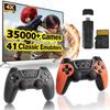 Беспроводная игровая приставка в стиле ретро, X2 Ultra Stick Game, 64 ГБ / 35 000+ игр и 41 эмулятор встроенных, Plug and Play видеоигры для телевизора 4K HDMI
