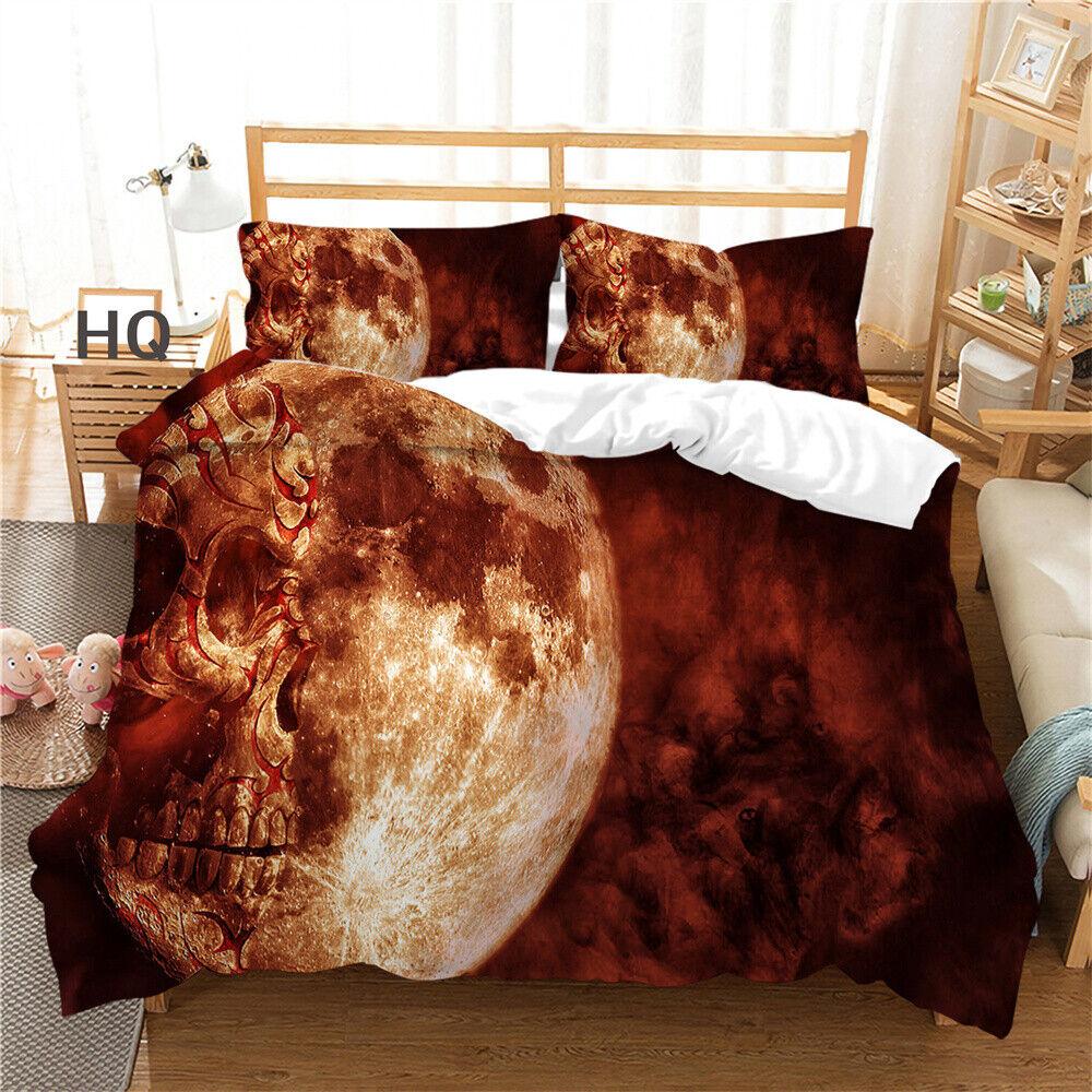 Пододеяльник с черепом, постельное белье для взрослых, постельное белье, молодежное покрывало, наволочка