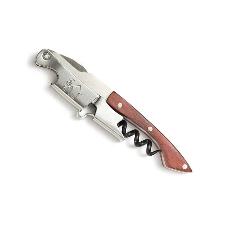 WS213 Customized Engraved Logo Wooden Wine Opener Corkscrew Multi Red Wind Bottle Opener