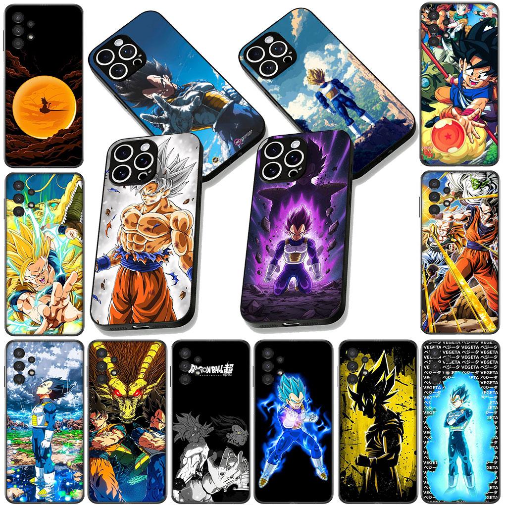 Cover for Samsung Galaxy S25 S24 S23 FE Plus Ultra S7 Edge A16 A15 5G s25+ Coque Phone Case Super Dragon Son Gokus Ball Vegeta