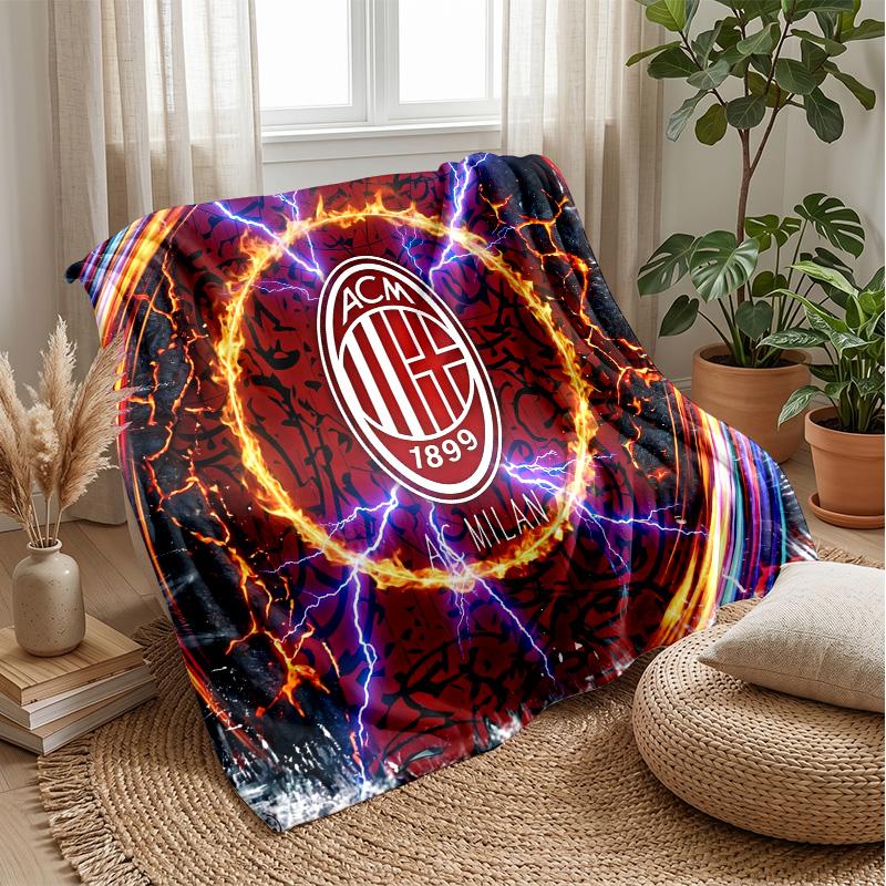AC Milan Theme blanket Soft Flannel Blanket Plush Throw Blanket Cozy Sofa Bed Blanket for Home Decor