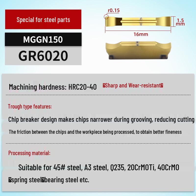 MGGN400/MGMN300/200 CNC Grooving and Parting Cutter Blade