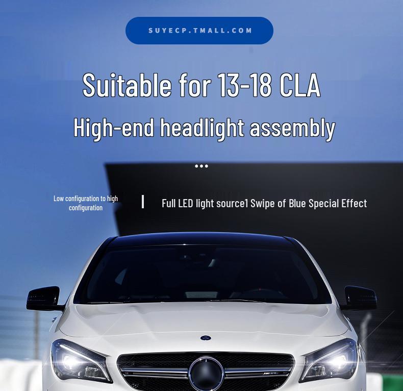 Светодиодная фара в сборе с дневными ходовыми огнями для CLA 14-20, конфигурация ближний/дальний, подходит для CLA200 и других.