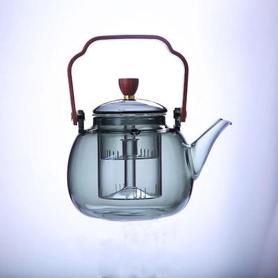 Стеклянный чайник Yipan из высокоборосиликатного стекла с подъемной ручкой