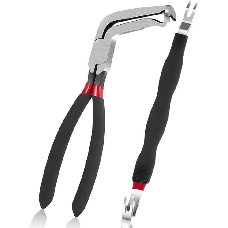 Electrical Disconnect Pliers, Electrical Connector Separator Tool, 8 Inch Automotive Electrical Disconnect Pliers For Cars, Locking Push Tab Plugs