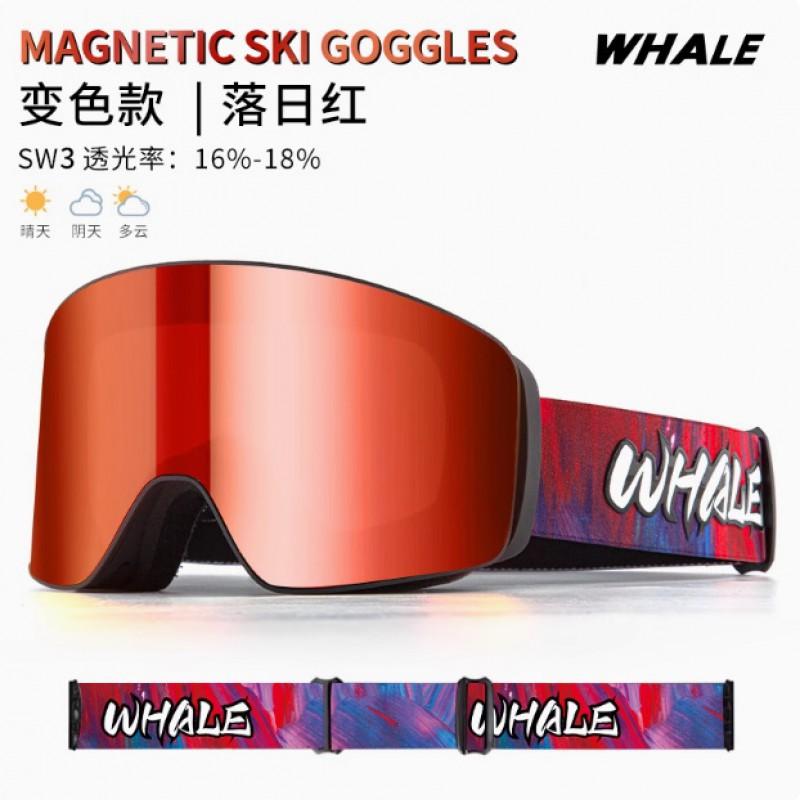 Ski Goggles Anti-fog UV Protection Polarized Lens Detachable Double Layer Magnetic Snow Adults