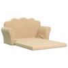 Kids  Sleeper Sofa 2 Seater Cream Soft Plush