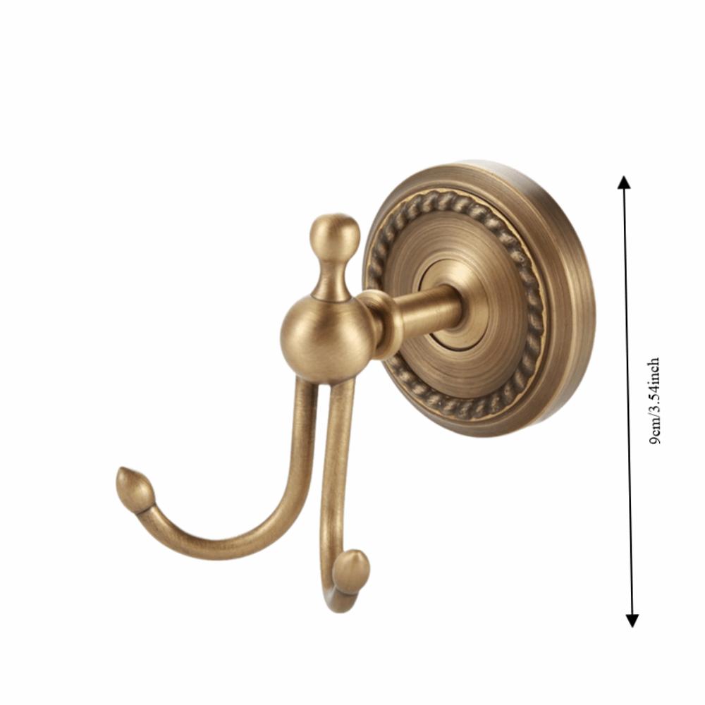 Wall Mounted Towel Hanger Hook Antique Gold Robe Hook Bathroom Entryway Closet Kitchen