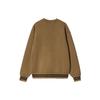 Carhartt WIP SS24 Кардиган Оникс С узором из букв Однобортный V-образный вырез В полоску Шерсть мериноса Длинный рукав Свитер Мужской свитер Коричневый I033561-08W-XX