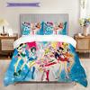 Cute cartoon theme Sailor Moon Tsukino Usagi cartoon comfortable home duvet cover and pillowcase (1 * duvet cover+2 * pillowcase, without core)A2